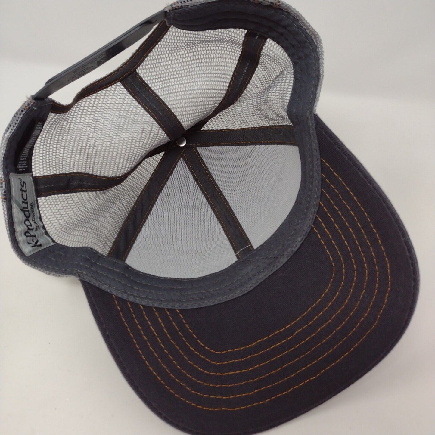 Case Construction Snapback Trucker Hat Gray OSFA Mesh Back K-Products