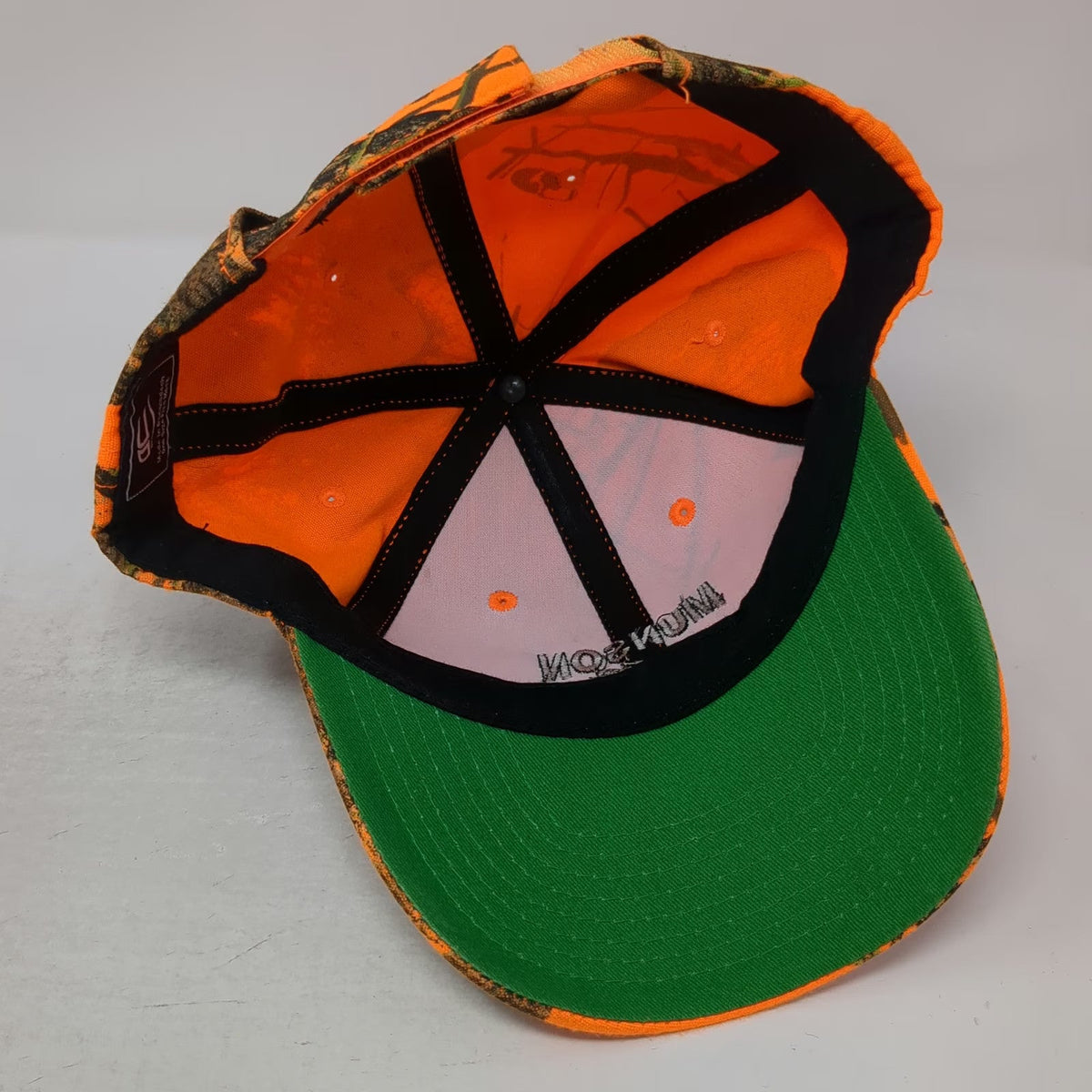 Mossy Oak Baseball Cap Orange Camo One Size Munson Arrowhead Strapback Hat