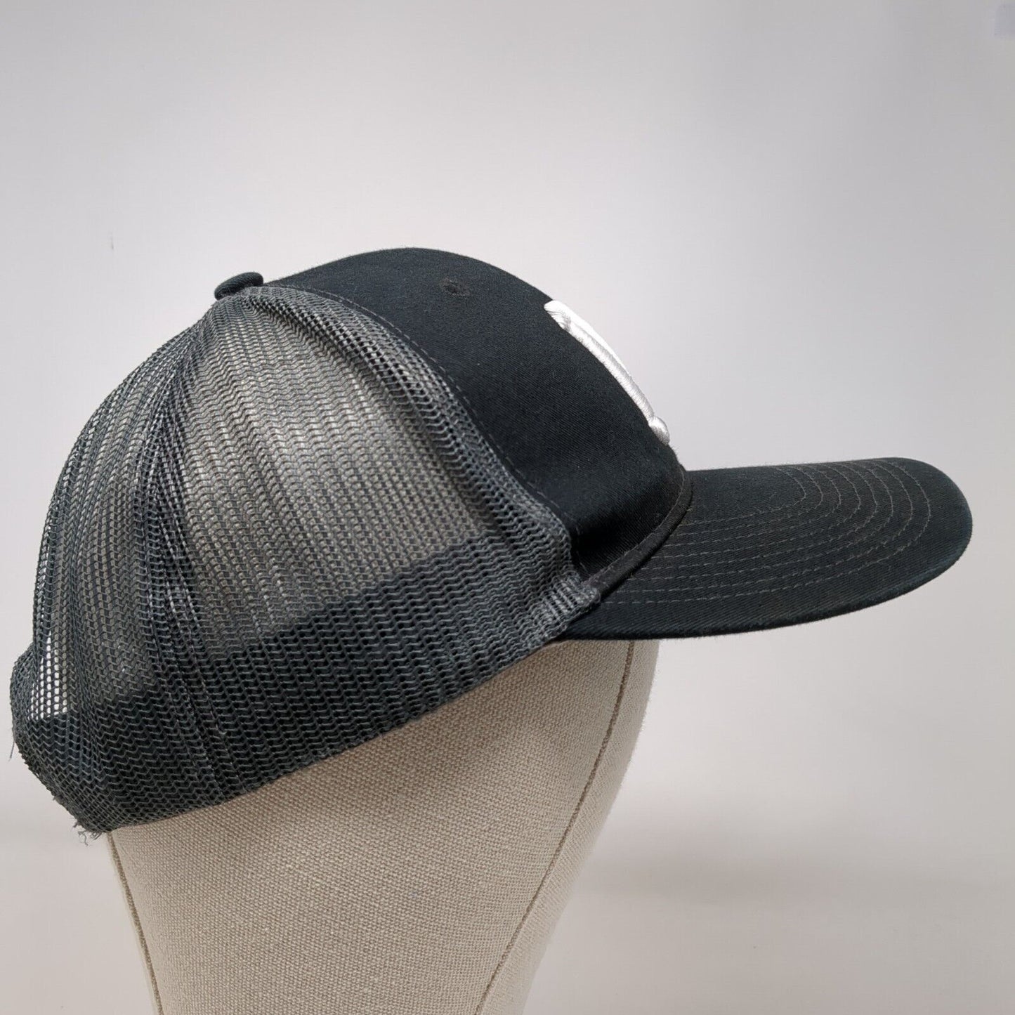 Letter N Snapback Mesh Back Trucker Hat Black OSFA Port Authority