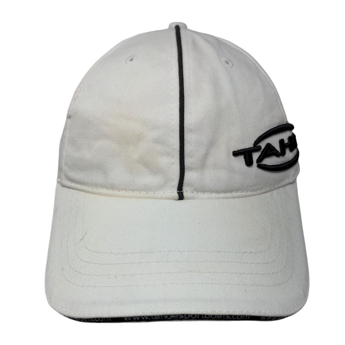 Tahoe Strapback Hat White One Size Embroidered Adjustable 6 Panel