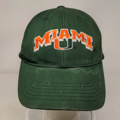 Miami University Hurricanes Strapback Hat Green OSFA Captivating Headwear NCAA