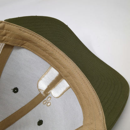 Yupoong Trucker Hat Green Beige One Size Hacienda Alsacia Starbucks Coffee Farm