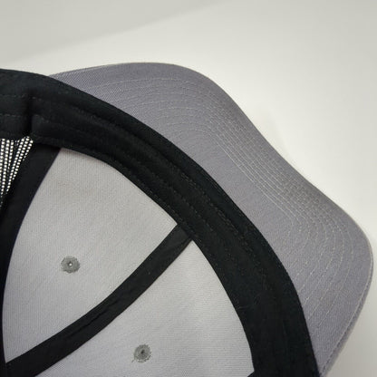 Port Authority Snapback Trucker Hat Gray One Size Adjustable Mesh Back Blank