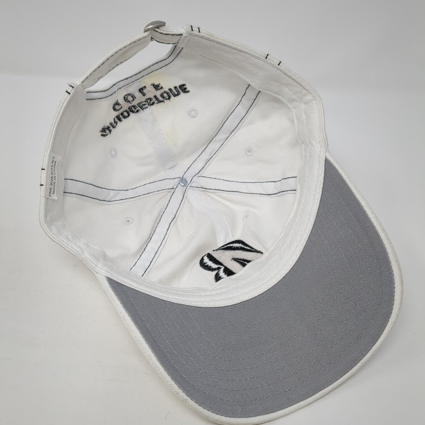 Bridgestone Golf Slideback Hat White One Size Adjustable Embroidered
