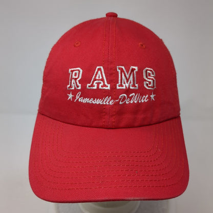 RAMS Jamesville DeWitt Slideback Hat Red One Size Adjustable Embroidered Cotton