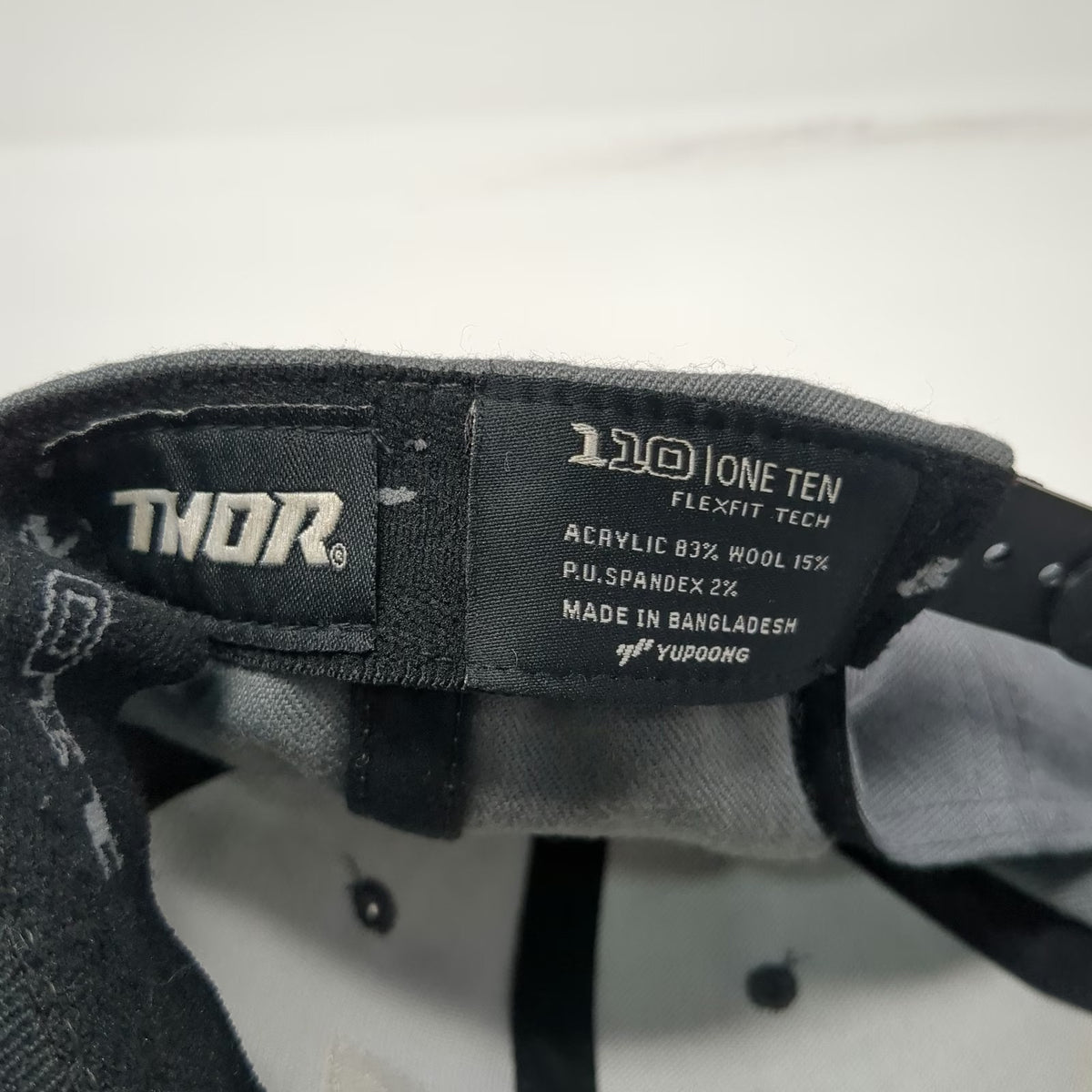 THOR Snapback Gray One Size Original Racewear Dirtbike Goods Patch Hat Black