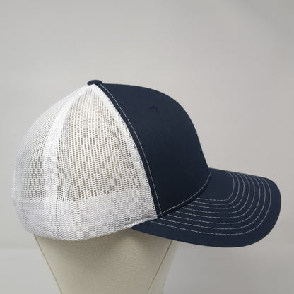 DC IX-IX-MMXXIII Snapback Trucker Hat Blue One Size Mesh Back Adjustable