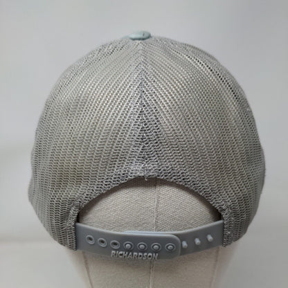Smith Leather Patch Snapback Mesh Back Trucker Hat Blue M/L Colorblock