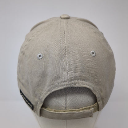 Calkins Plumbing Strapback Hat Tan One Size Adjustable Fish Dri-Duck