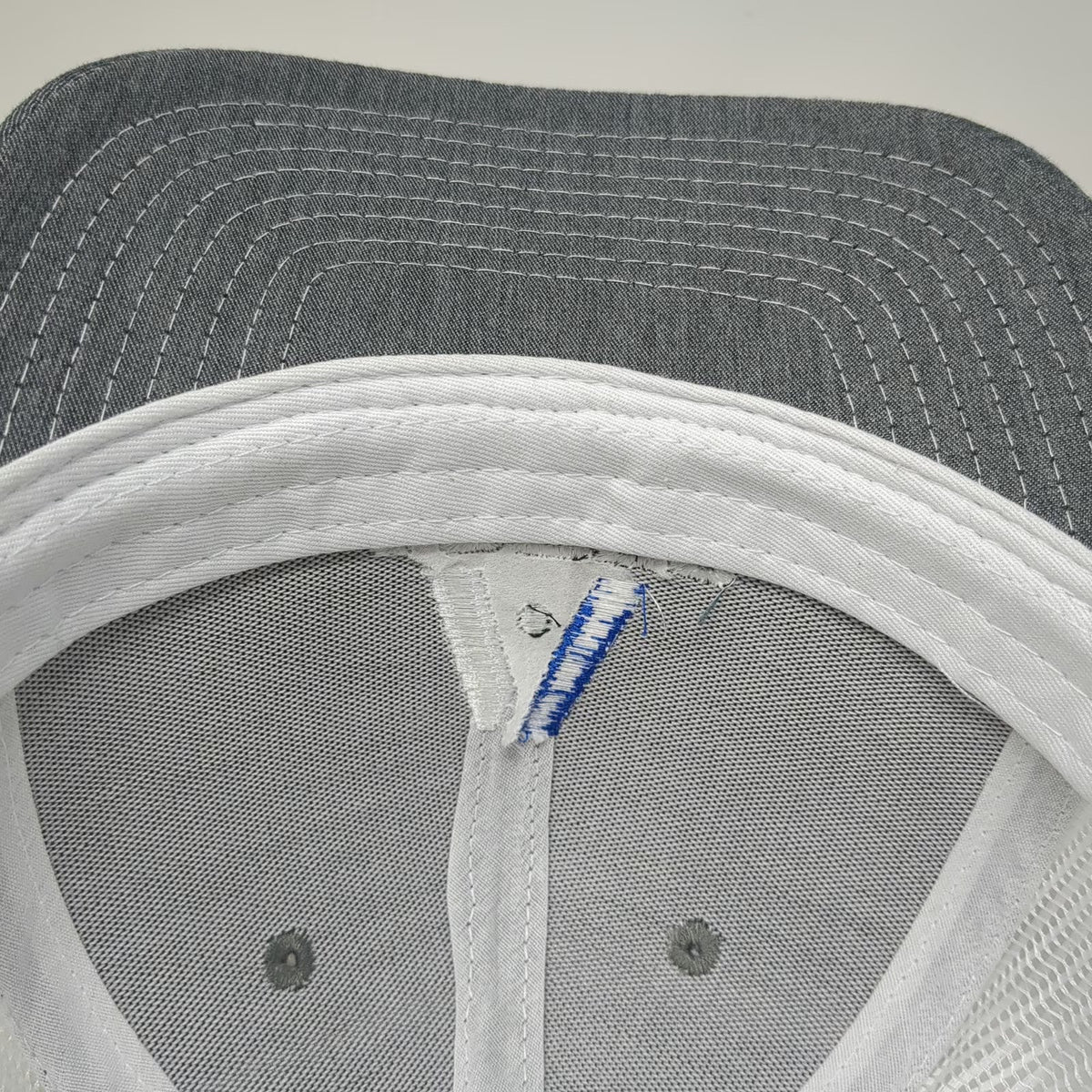 Direct Caps Astec Trucker Hat Gray One Size Mesh Back Snapback Logo Embroidery