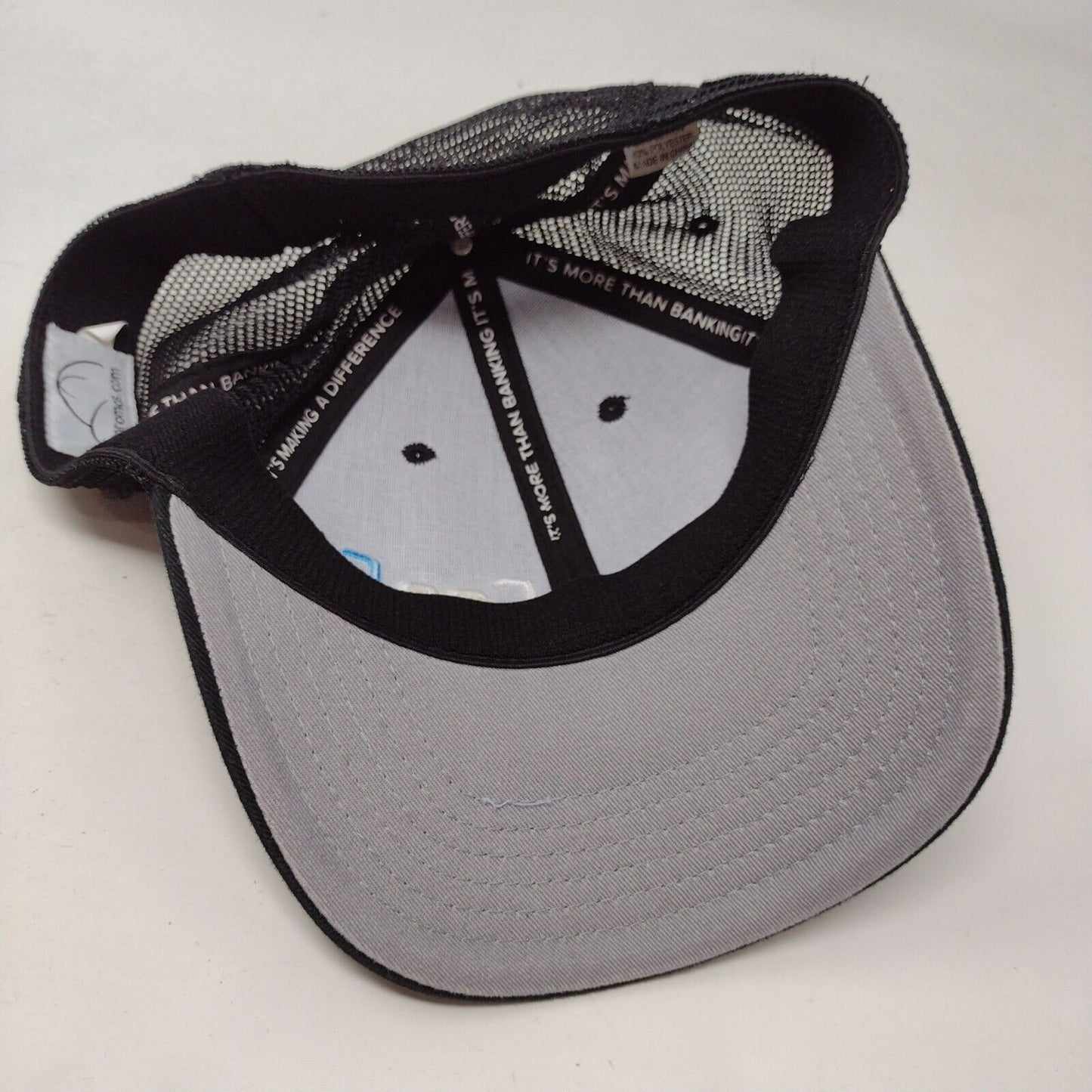 CapEd Fitted Mesh Back Trucker Hat Black L/XL Embroidered Solid