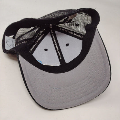CapEd Fitted Mesh Back Trucker Hat Black L/XL Embroidered Solid