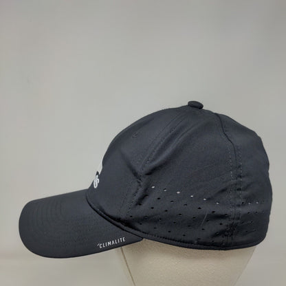 Adidas Climalite Fitted Hat Black Small/Medium Laser Cut Solid 6 Panel