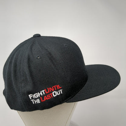 Red Ribbon Snapback Hat Black One Size Fight Until The Last Out Yupoong