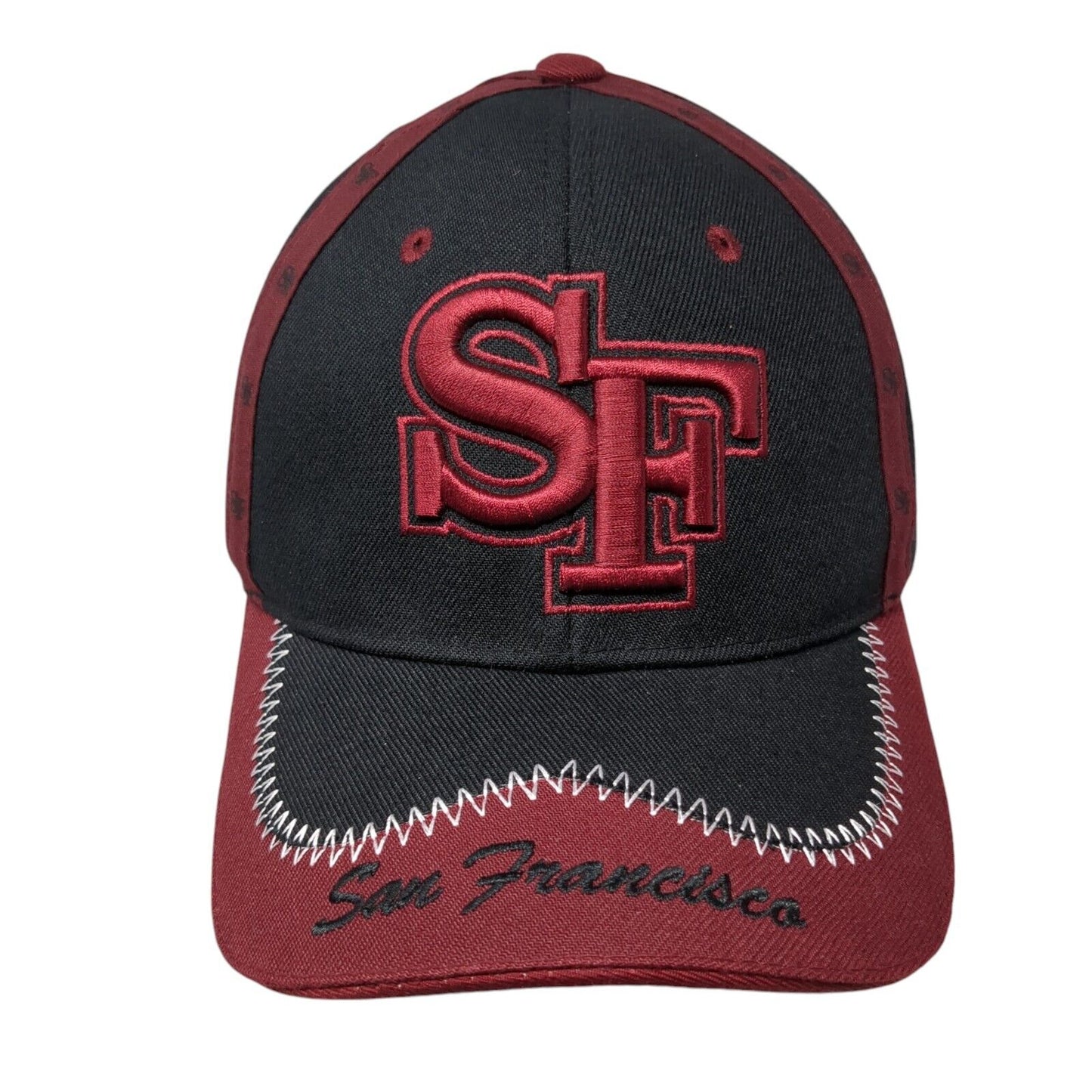 SF San Francisco Strapback Hat Multicolor OS Adjustable Embroidered 6 Panel
