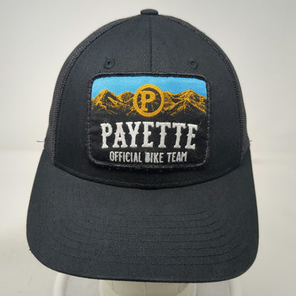 Richardson Trucker Hat Black S Payette Official Bike Team Mountain Logo Patch