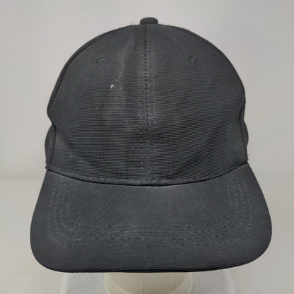 Unbranded Fitted Hat Black One Size Vent Holes 6 Panel Solid Blank
