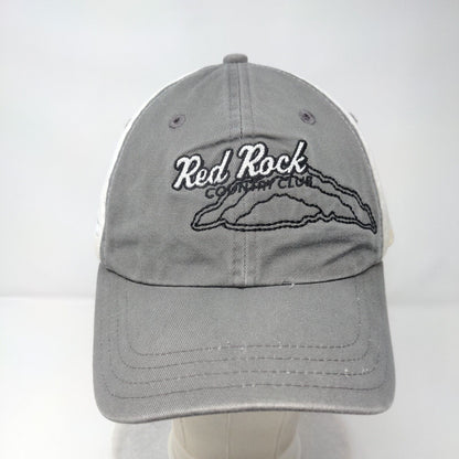Red Rock Country Club Slideback Hat Gray OSFA Adjustable Embroidered Pukka