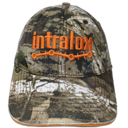 The MAX Hat Baseball Cap Green Orange One Size Camo Intralox Logo Strapback Gear