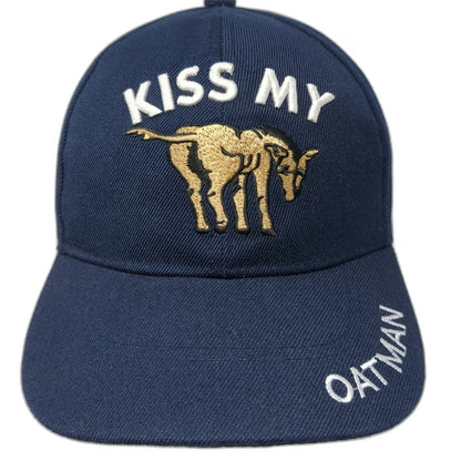 Joycap Baseball Cap Blue One Size Oatman Kiss My Donkey Burro Funny Graphic Hat