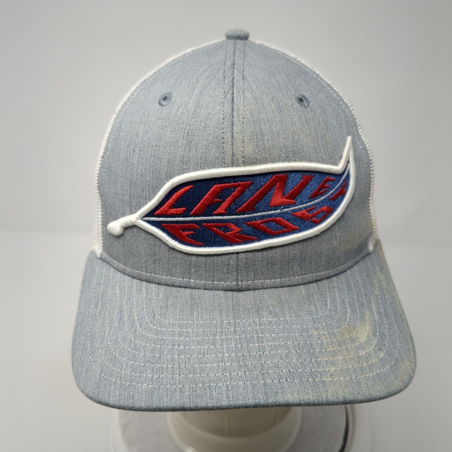Lane Frost Feather Snapback Trucker Hat Gray One Size Mesh Back 6 Panel