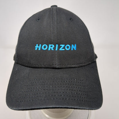 Horizon Strapback Hat Black OSFM Adjustable Embroidered New Era 9Forty