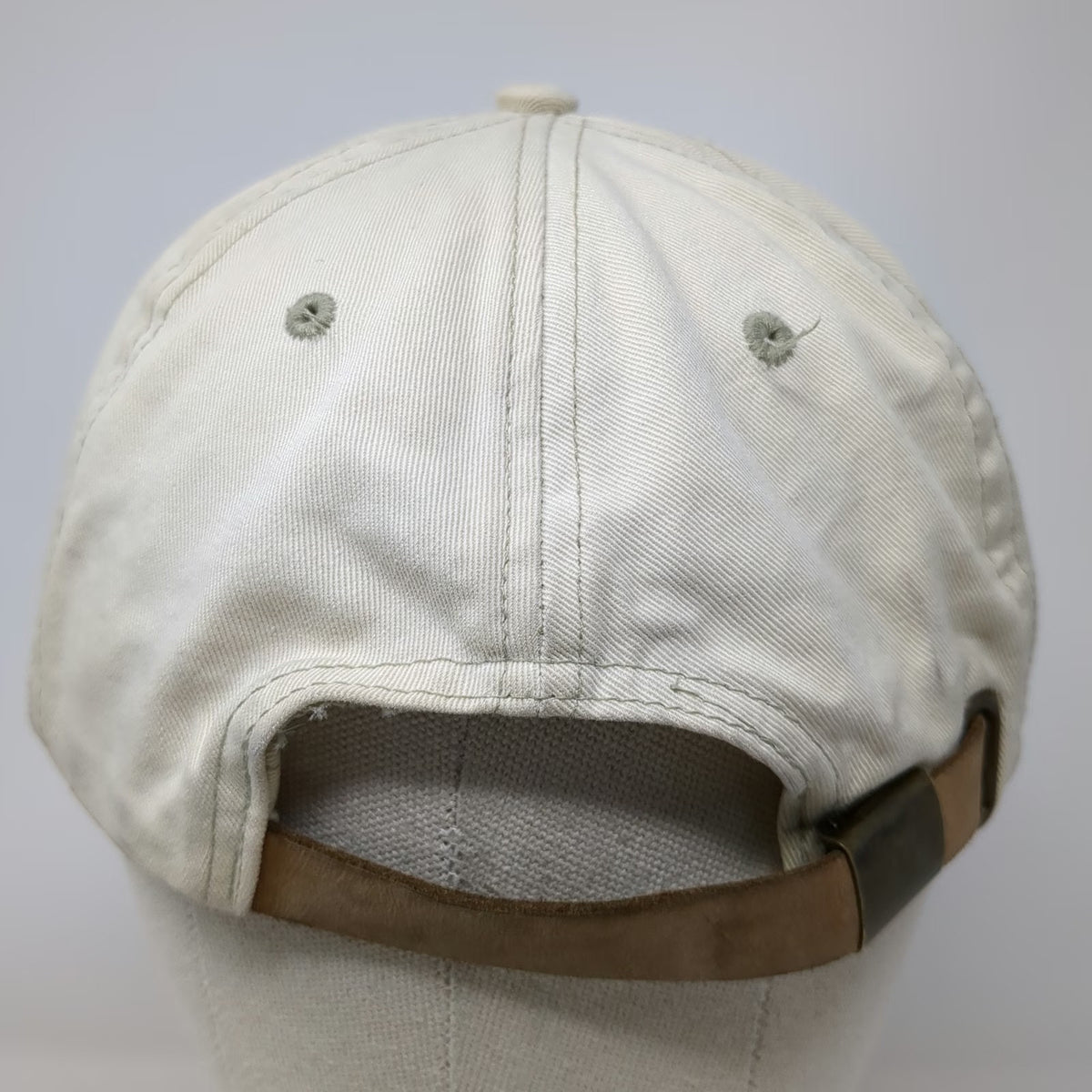 The Shirt Company Baseball Cap Beige Blue Green One Size Leather Strapback Hat