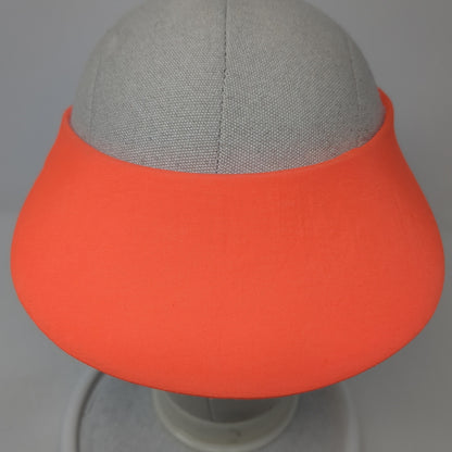 Anlin Sun Visor Hat Orange One Size Adjustable Clip-On Lightweight Blank