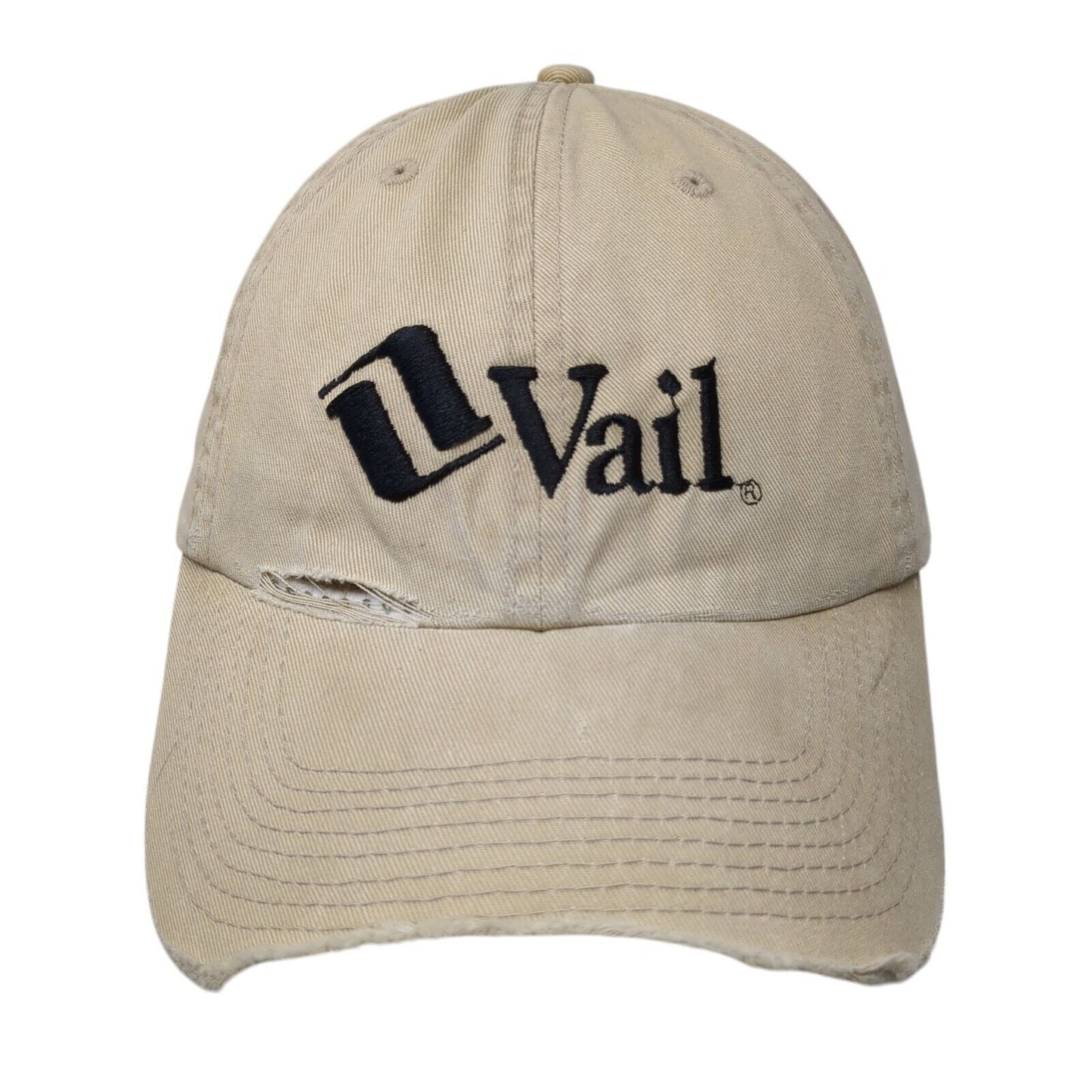 Vail Slideback Hat Tan One Size Adjustable Embroidered Fahrenheit