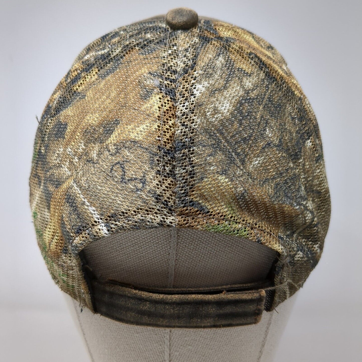 Franklin Building Supply Strapback Trucker Hat Camo One Size Mesh Back