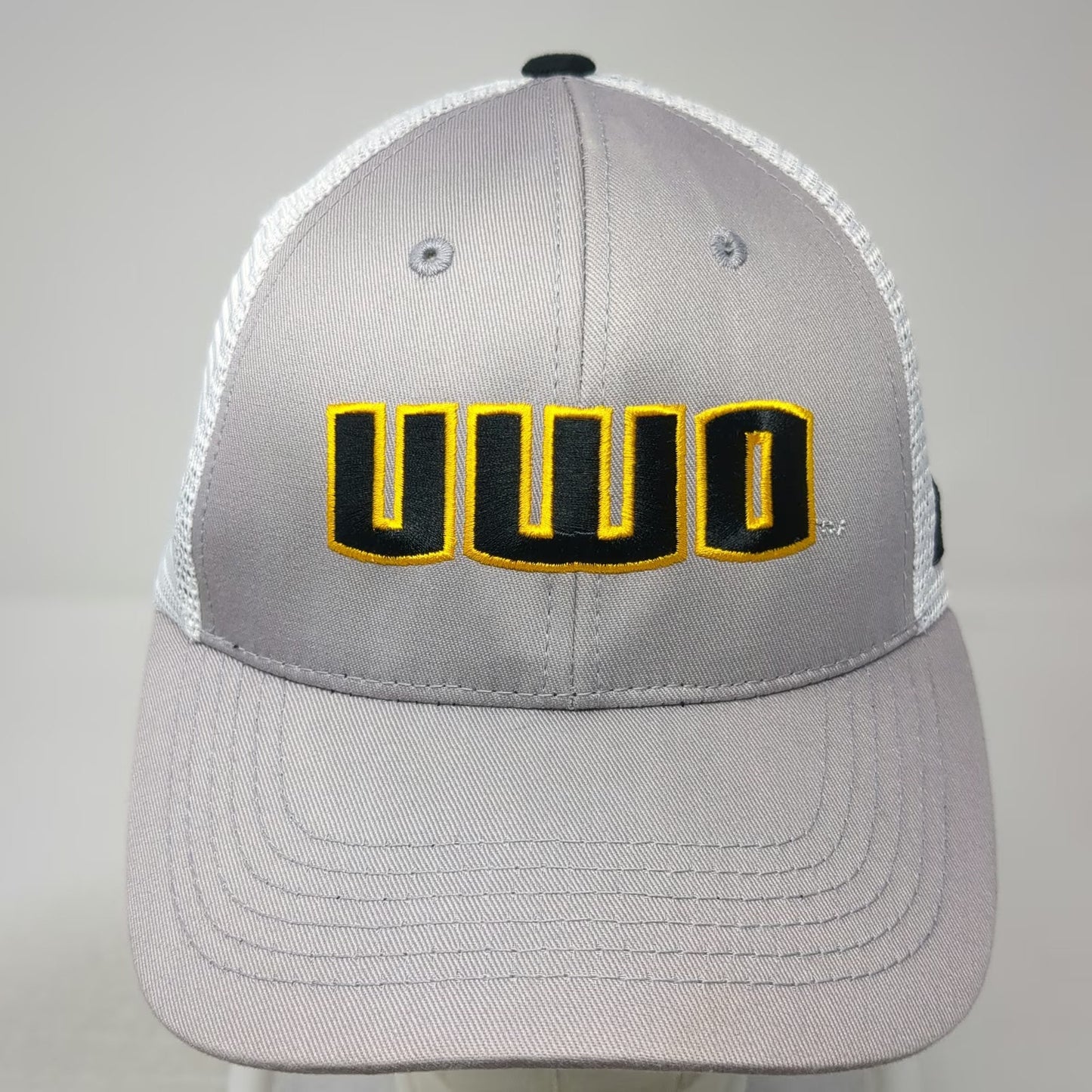 Russell Trucker Hat Gray One Size UWO Athletic Embroidered Mesh Back Snapback