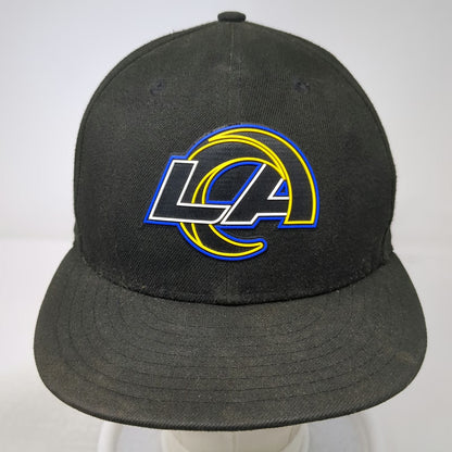 Los Angeles Rams NFL New Era Snapback Black One Size Hat Time To Shine Side Hit