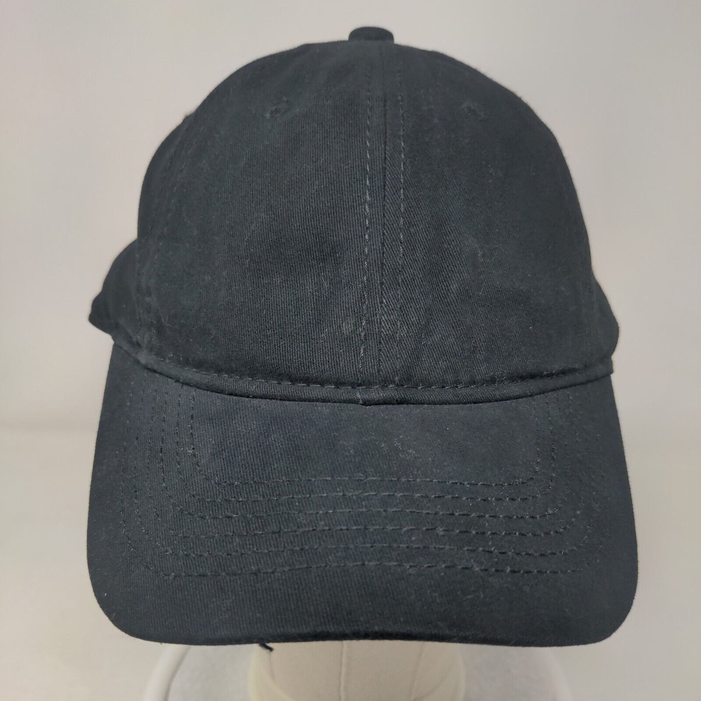Unbranded Slideback Hat Black One Size Adjustable Vented Holes 6 Panel Blank