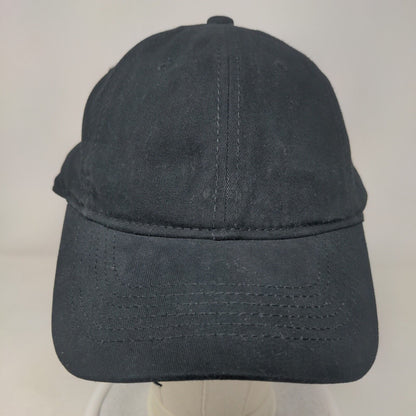 Unbranded Slideback Hat Black One Size Adjustable Vented Holes 6 Panel Blank