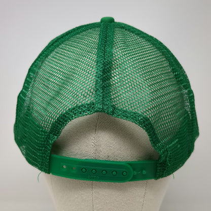 Otto Trucker Hat Green OSFM Rawhide Cycles Motorcycle Mesh Snapback Foam Front