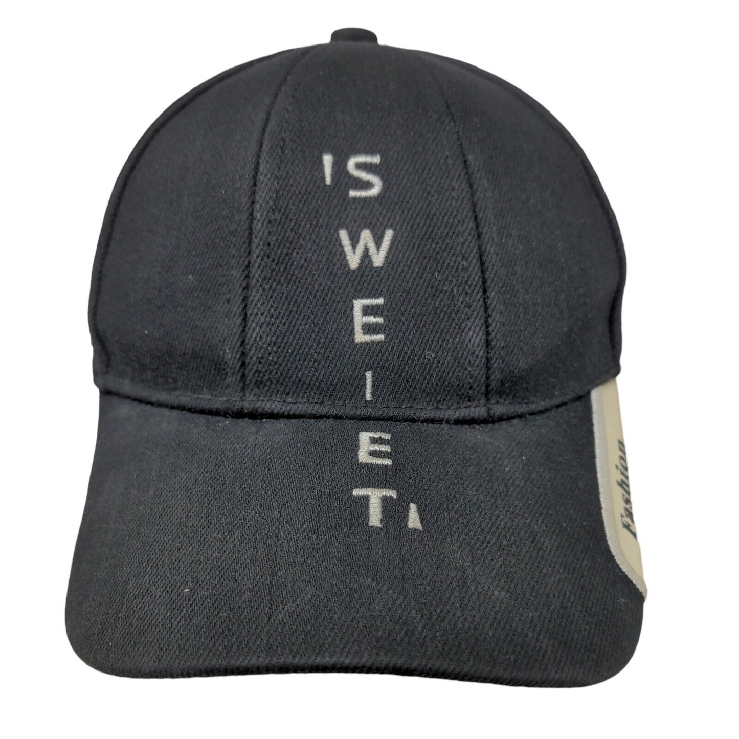 Sweet Fashion Men's Slideback Hat Black Embroidered Logo Adjustable