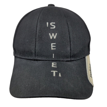 Sweet Fashion Men's Slideback Hat Black Embroidered Logo Adjustable
