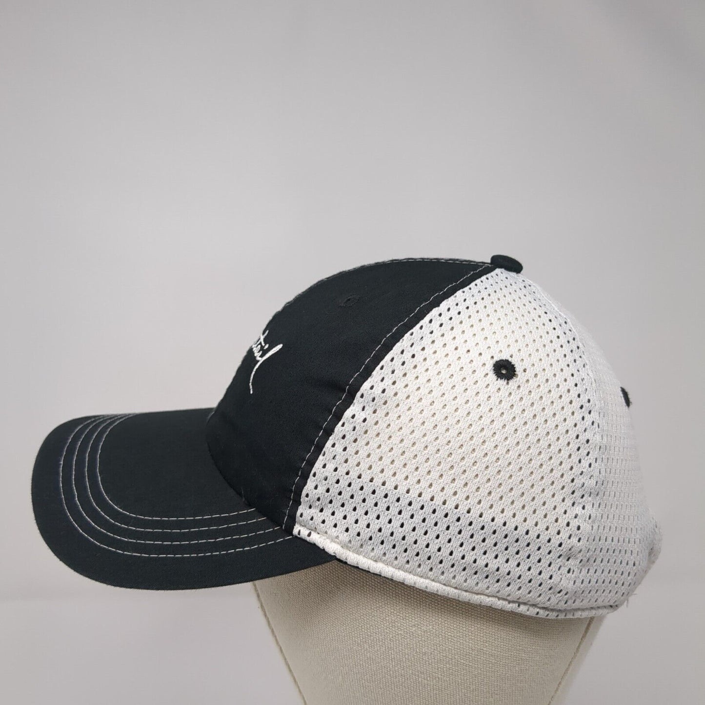 Whitetail Strapback Hat Black One Size Classic Cut Ahead Lightweight