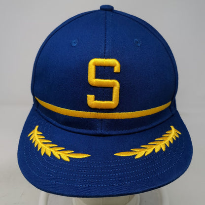 Melonwear Snapback Hat Blue One Size Alaska Airlines Laurel Wreaths Yellow S
