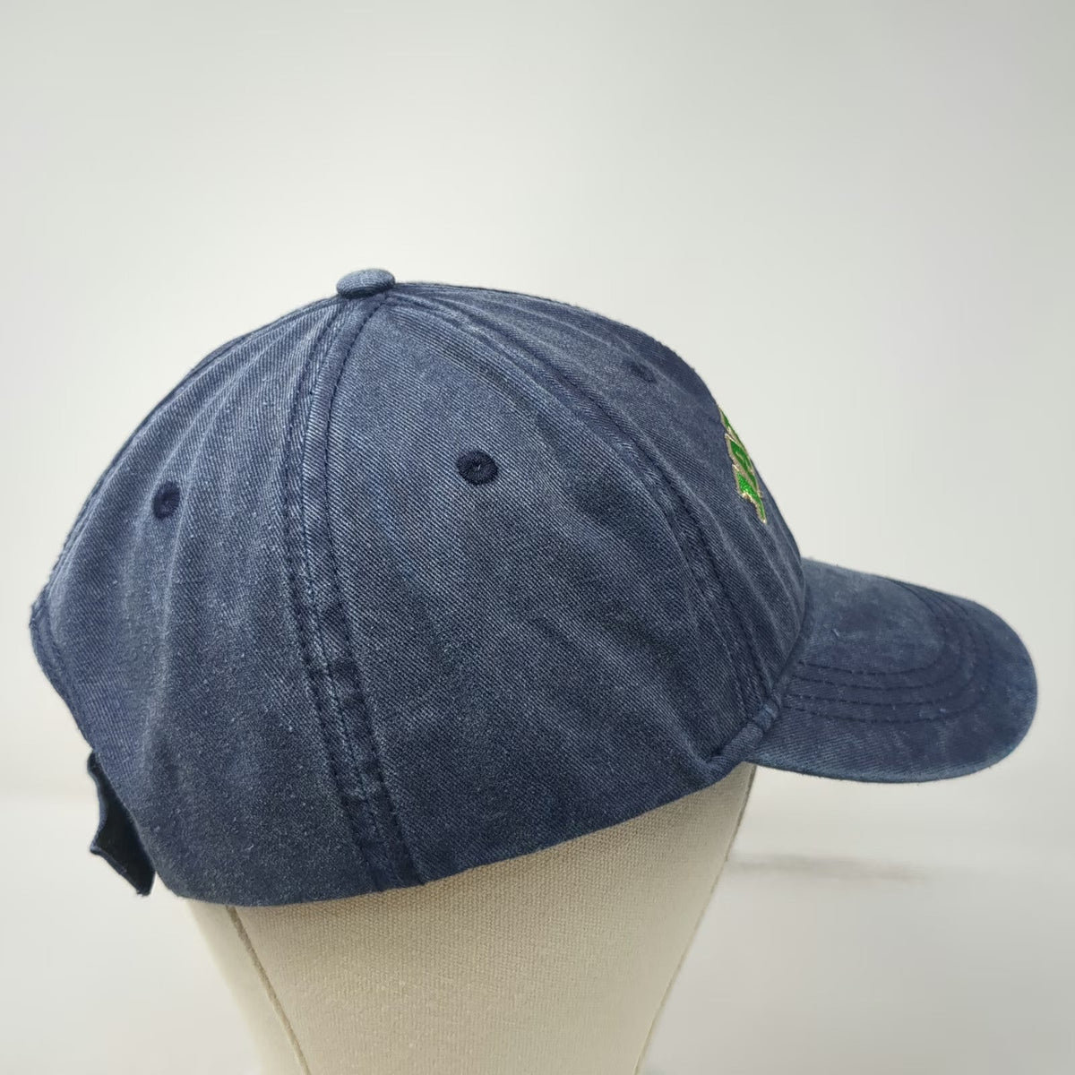 TBL Baseball Cap Blue One Size Jamaica Palm Trees Strapback Cotton Washed Hat
