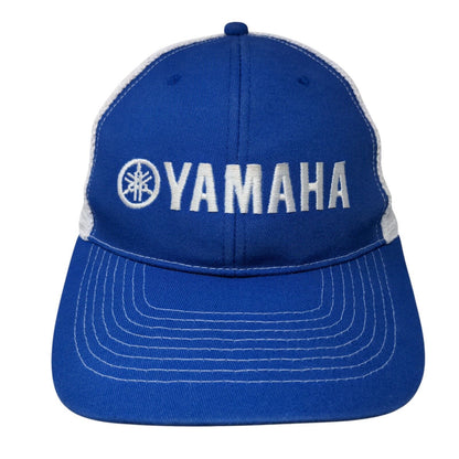 Yamaha Strapback Mesh Back Trucker Hat Blue OSFA Embroidered Colorblock