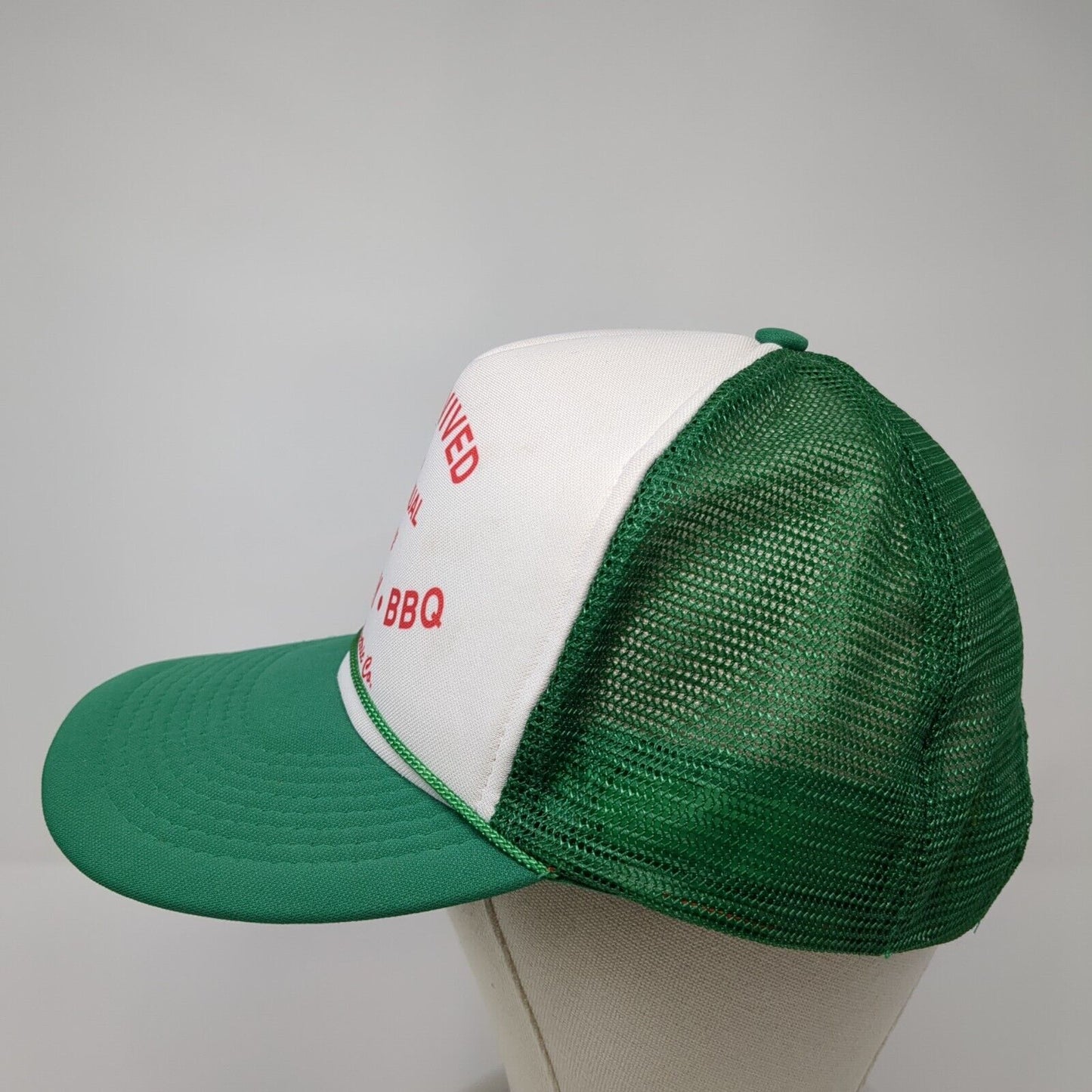 I Survived The 6th Annual 1992 Alleyway Bbq Snapback Trucker Hat Green OS Rope