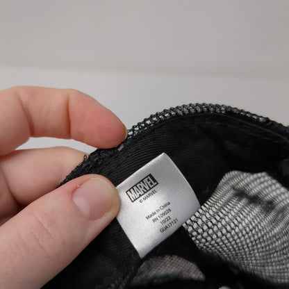 Spider-Man Snapback Trucker Hat Black OS Adjustable Embroidered Mesh Back Marvel