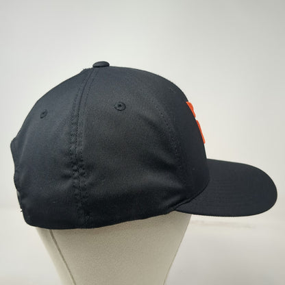 Yupoong Snapback Hat Black One Size MTN OPS Orange Logo Flexfit 110 Structured