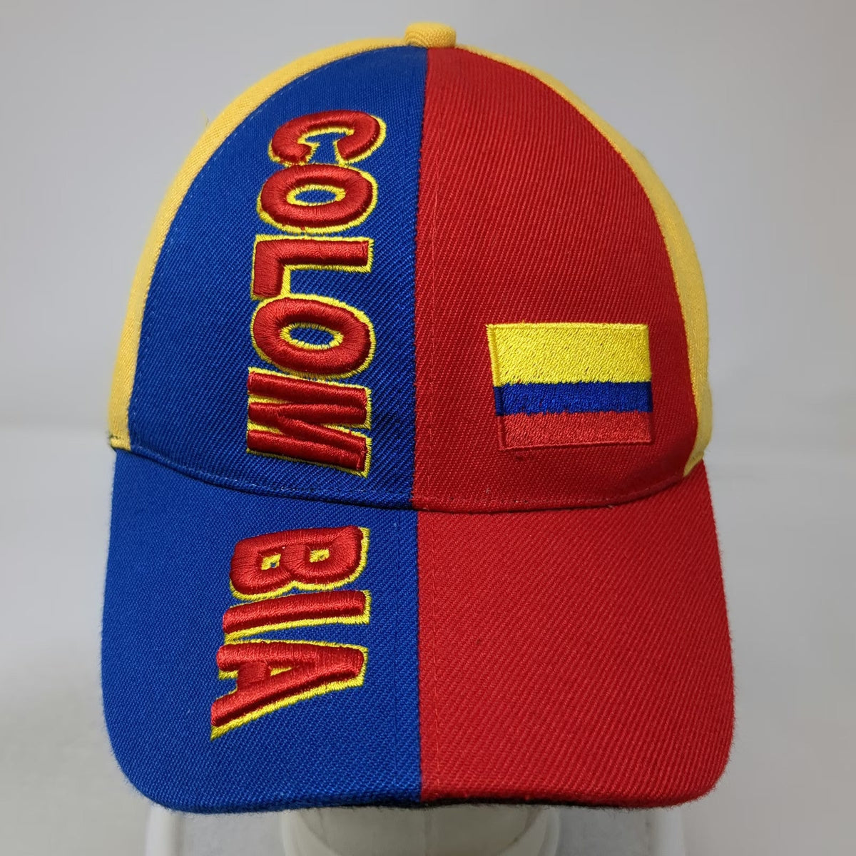 Blue Red Yellow Baseball Cap Colombia Flag One Size Strapback Hat South America