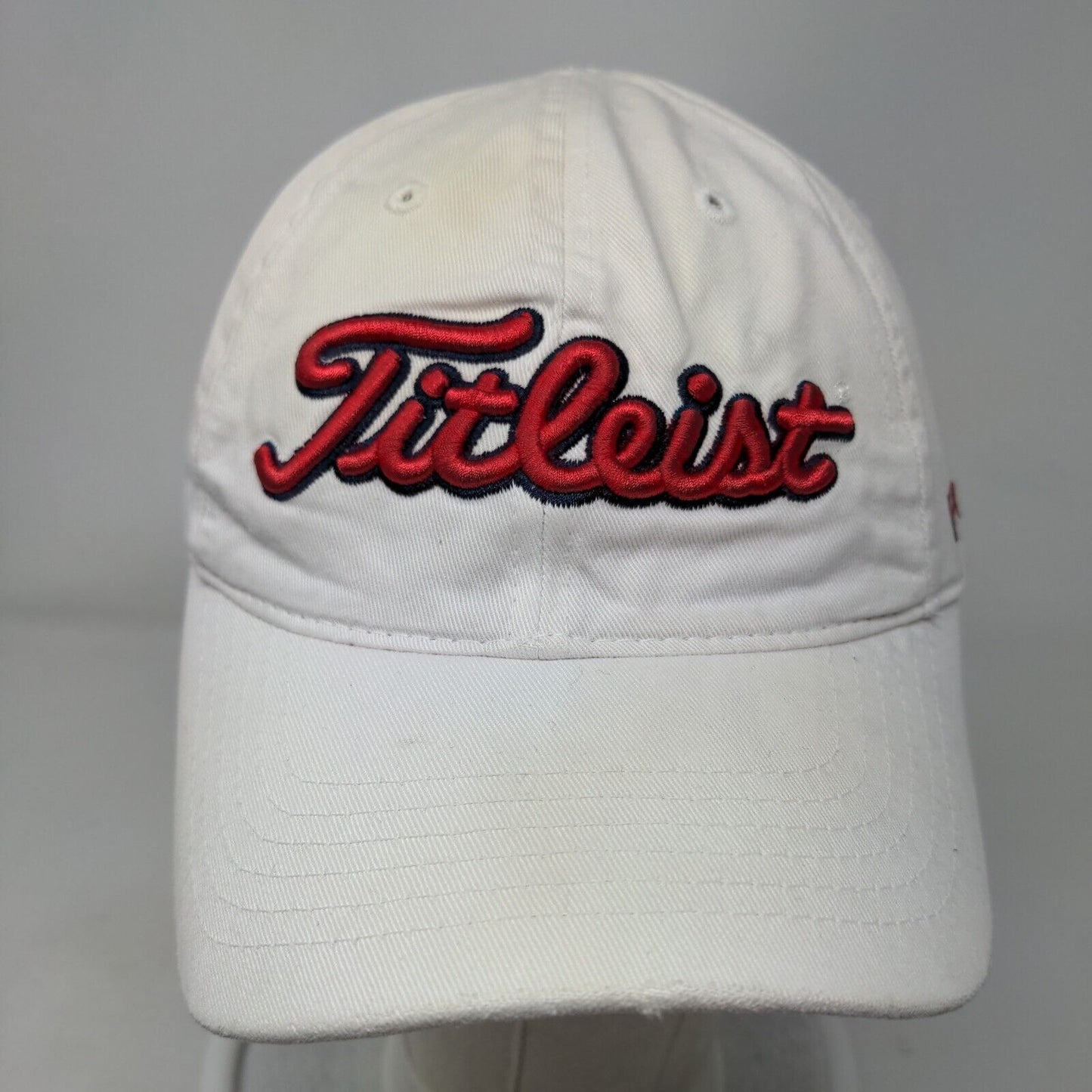 #1 Titleist FJ Pro V1 Slideback Hat White One Size Embroidered Adjustable