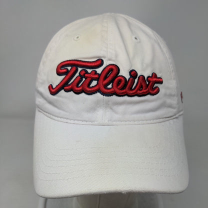 #1 Titleist FJ Pro V1 Slideback Hat White One Size Embroidered Adjustable