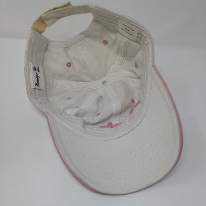 Flamingo Strapback Hat Tan Adult Adjustable Embroidered Vent Holes
