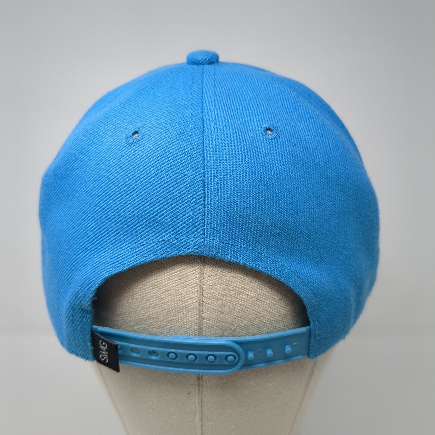 KC Snapback Hat Blue One Size Adjustable Embroidered Vented Holes 6 Panel Swag