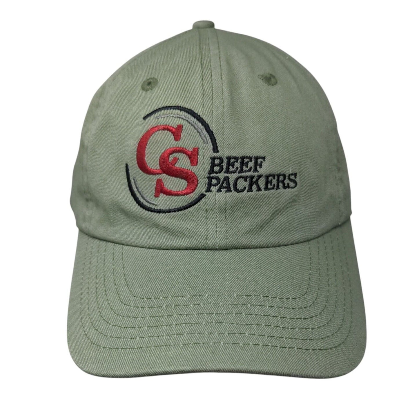 CS Beef Packers Slideback Hat Green OSFA Adjustable Embroidered 6 Panel Imperial